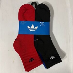 Adidas Men’s Quarter Socks 6/Pack MultiColor - size L